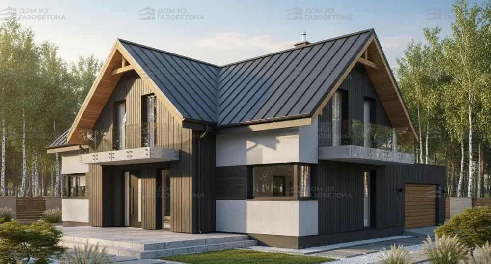 Проект Двухэтажный дом 11 на 13, 142 м2