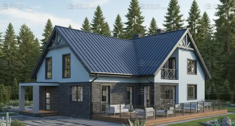 Проект Двухэтажный дом 15 на 14, 201 м2