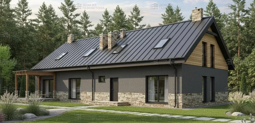 Проект Двухэтажный дом 21 на 10, 139 м2