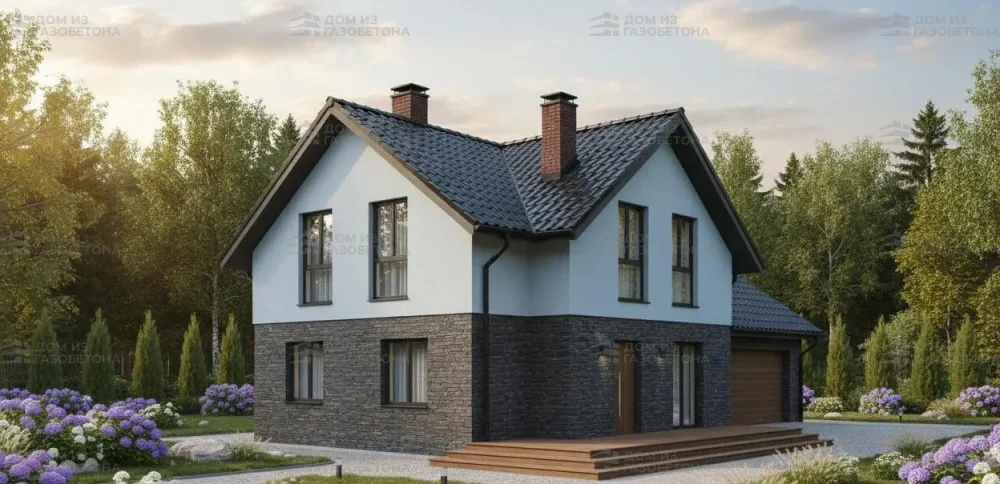 Проект Двухэтажный дом 13 на 10, 136 м2