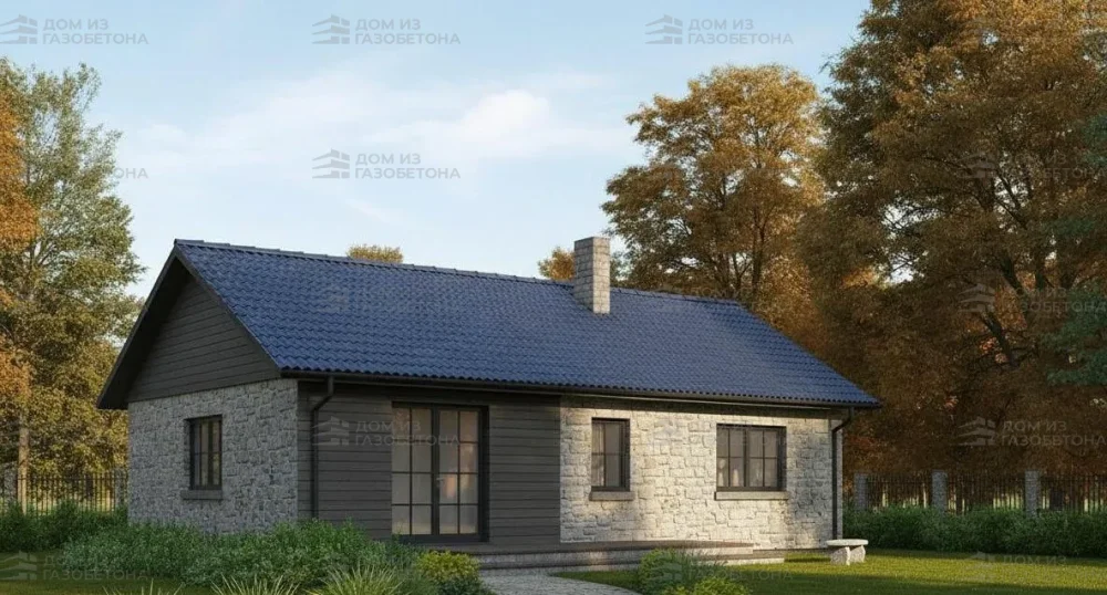 Проект Одноэтажный дом 11 на 7, 59 м2