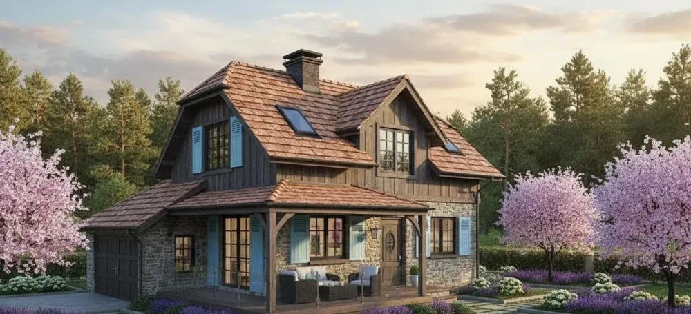 Проект Двухэтажный дом 7 на 6, 47 м2