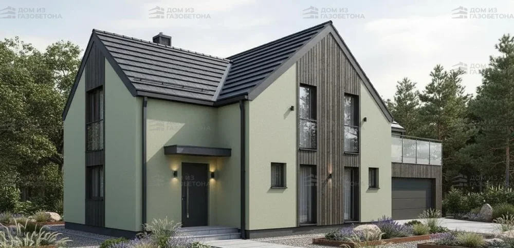 Проект Двухэтажный дом 12 на 10, 160 м2