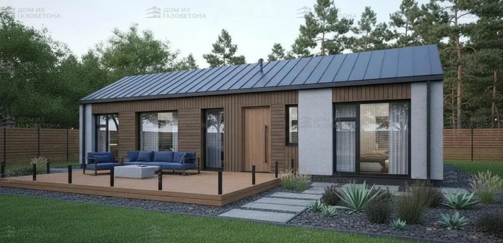 Проект Одноэтажный дом 8 на 13, 66 м2