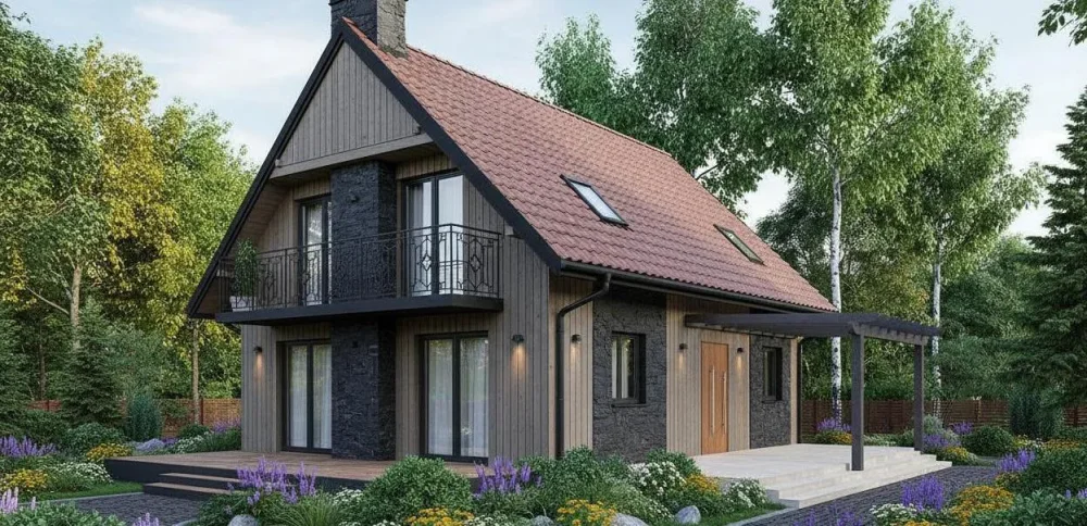 Проект Двухэтажный дом 12 на 8, 139 м2