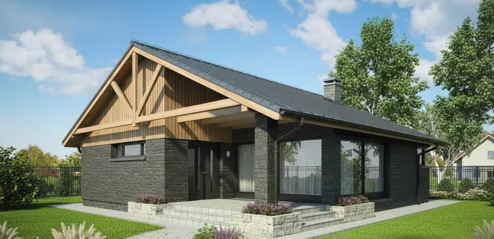 Проект Одноэтажный дом 11 на 15, 101 м2