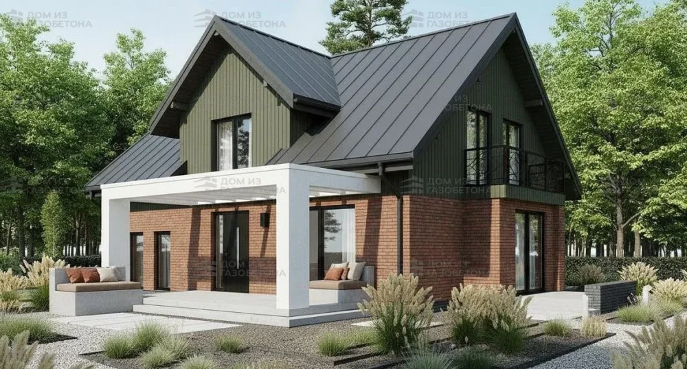 Проект Двухэтажный дом 14 на 9, 173 м2